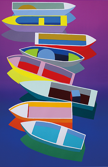 Boote, 2015, 90 x 60 cm, Siebdruck